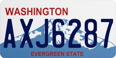 WA license plate AXJ6287