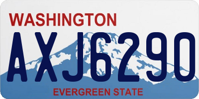 WA license plate AXJ6290