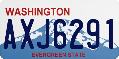WA license plate AXJ6291