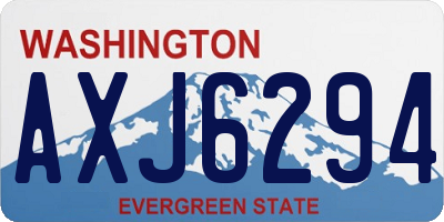 WA license plate AXJ6294