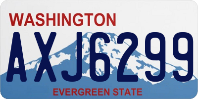 WA license plate AXJ6299