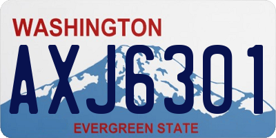 WA license plate AXJ6301