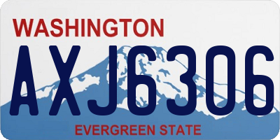 WA license plate AXJ6306