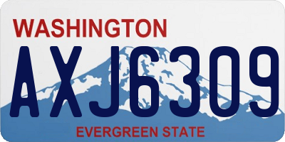 WA license plate AXJ6309