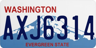 WA license plate AXJ6314