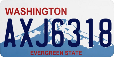 WA license plate AXJ6318