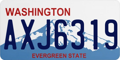 WA license plate AXJ6319