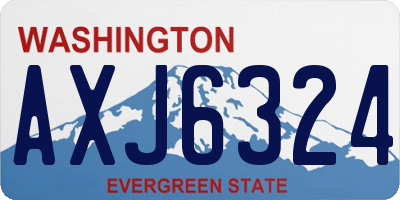 WA license plate AXJ6324