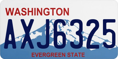 WA license plate AXJ6325