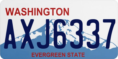 WA license plate AXJ6337