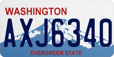 WA license plate AXJ6340
