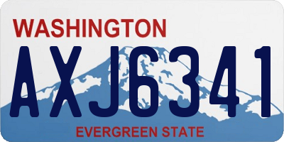 WA license plate AXJ6341