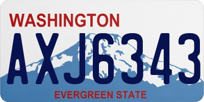 WA license plate AXJ6343