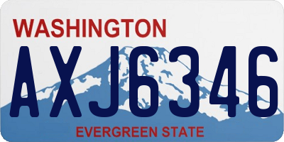 WA license plate AXJ6346