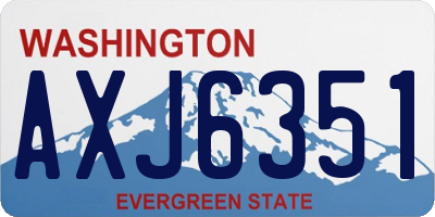 WA license plate AXJ6351