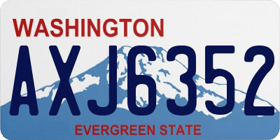 WA license plate AXJ6352