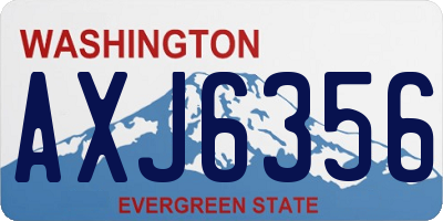 WA license plate AXJ6356