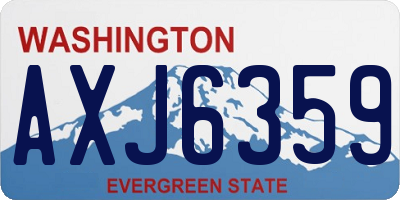 WA license plate AXJ6359