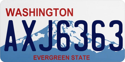 WA license plate AXJ6363