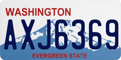 WA license plate AXJ6369