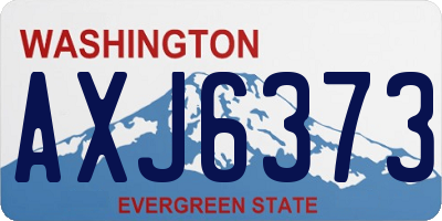 WA license plate AXJ6373