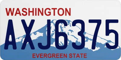 WA license plate AXJ6375