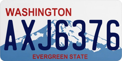 WA license plate AXJ6376