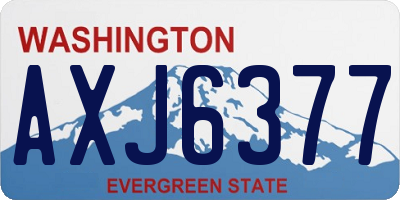 WA license plate AXJ6377