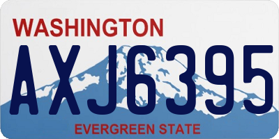 WA license plate AXJ6395
