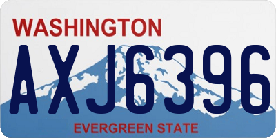 WA license plate AXJ6396
