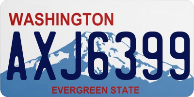 WA license plate AXJ6399