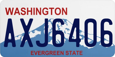 WA license plate AXJ6406