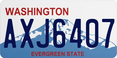 WA license plate AXJ6407
