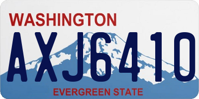 WA license plate AXJ6410