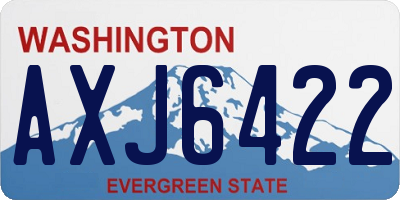WA license plate AXJ6422