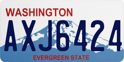 WA license plate AXJ6424
