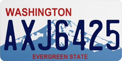 WA license plate AXJ6425