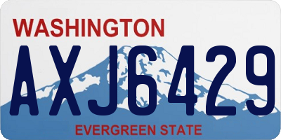 WA license plate AXJ6429