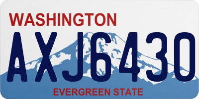 WA license plate AXJ6430