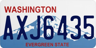 WA license plate AXJ6435