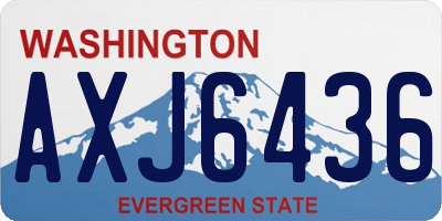 WA license plate AXJ6436