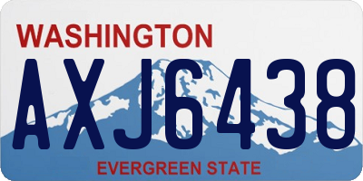 WA license plate AXJ6438