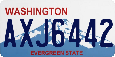 WA license plate AXJ6442