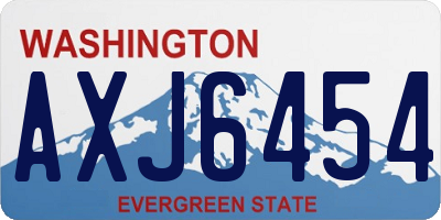 WA license plate AXJ6454