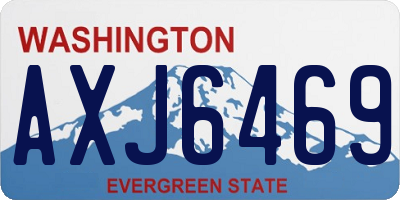 WA license plate AXJ6469