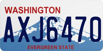 WA license plate AXJ6470