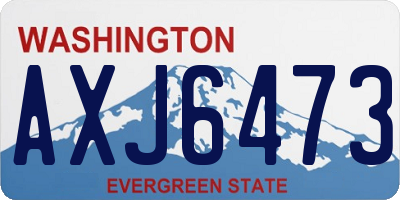 WA license plate AXJ6473
