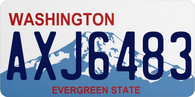 WA license plate AXJ6483