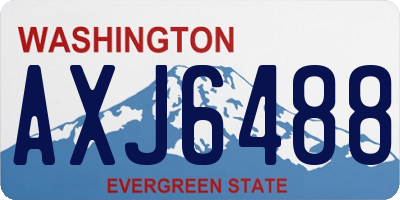 WA license plate AXJ6488