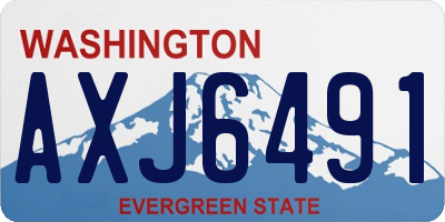 WA license plate AXJ6491